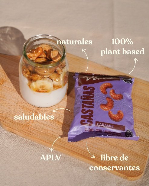 Castañas Caramel — naturales, plant based